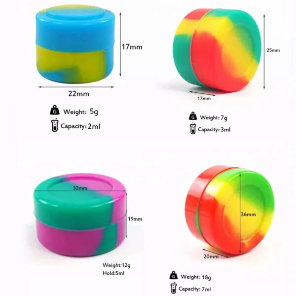 custom silicone container printed 1 color