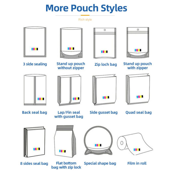 custom mylar bag full color print 2 sides
