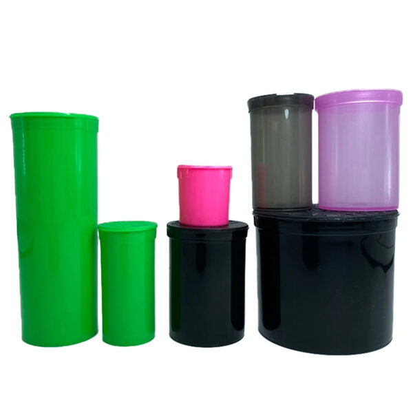 Custom Pop Top Plastic Containers Printed 1 Color - Image 3