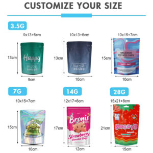 custom mylar bag full color print 2 sides